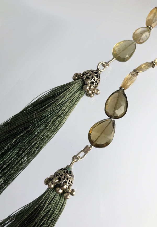 Light Green Tassel - Adelina1001, silver, tassel, natural stones, oriental tale, Eastern night, clasp, smart jewelry, moduar system, High product quality, серебро, пряжка, застежка, кисточка, восточные мотивы, восток, ультрамариновый цвет, синий цвет, украшения, умные украшения, стильный, ювелирные украшения, стиль Бохо, мода, светло-зеленые камни,  цветные  камни