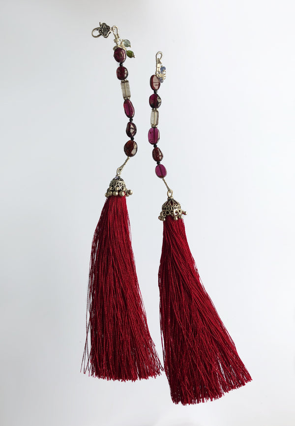 Red Tassel - Adelina1001, silver, tassel, natural stones, oriental tale, Eastern night, clasp, smart jewelry, moduar system, High product quality, серебро, пряжка, застежка, кисточка, восточные мотивы, восток,  украшения, умные украшения, стильный, ювелирные украшения, стиль Бохо, мода, fashion, jewelery, boudoir, Lolita,  kawaiifashion,  kawaii,  sweetfashion, pastel,  lolitafashion, japan vintage,  artist,  cute, beautiful, aesthetic